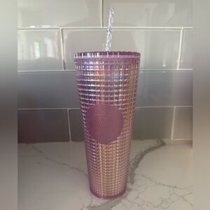 Starbucks Iridescent Pink Tumbler with Clear Straw